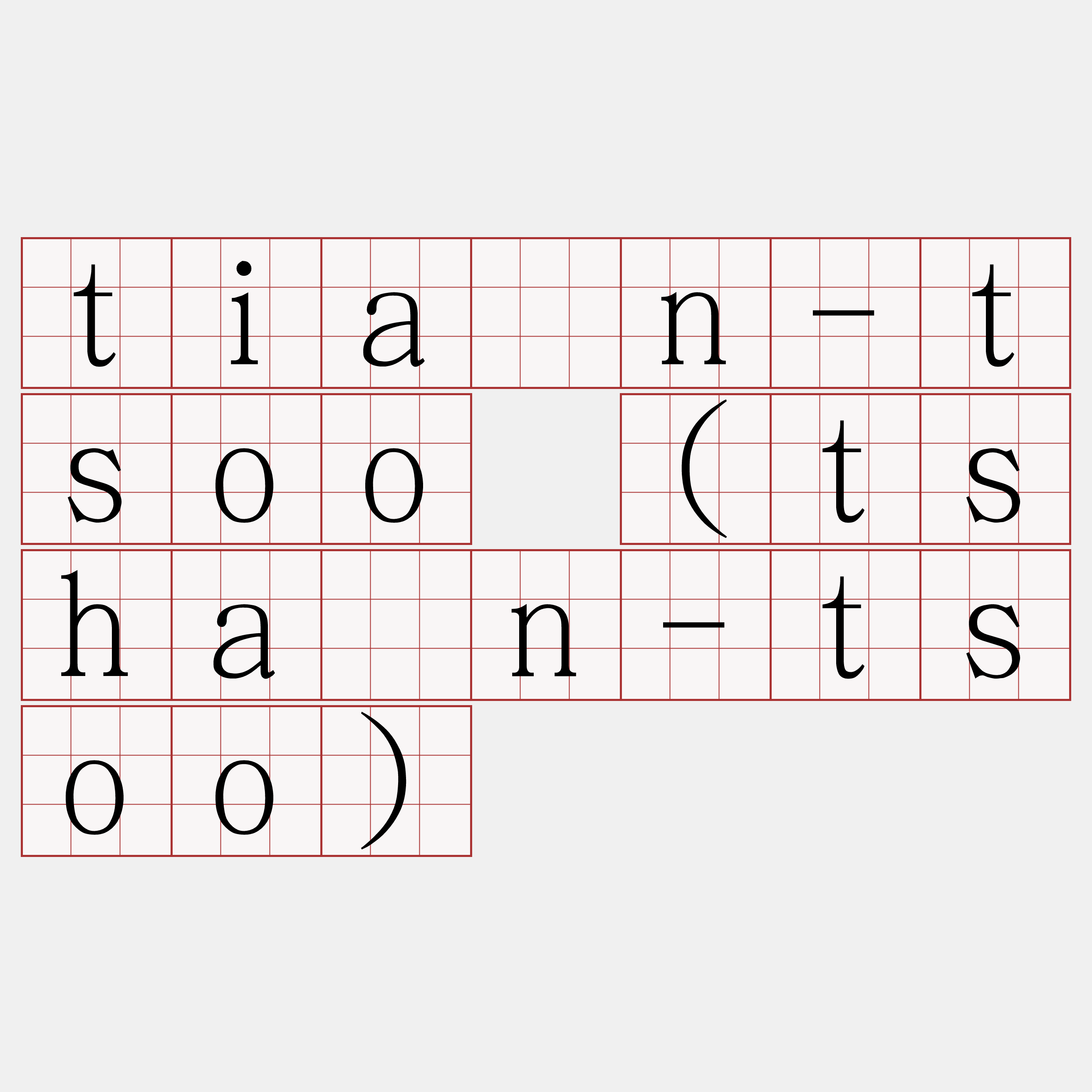 tiân-tsoo (tshân-tsoo)